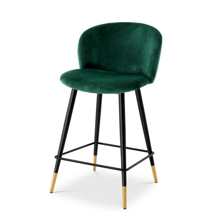 Counter Stool Volante roche dark green velvet