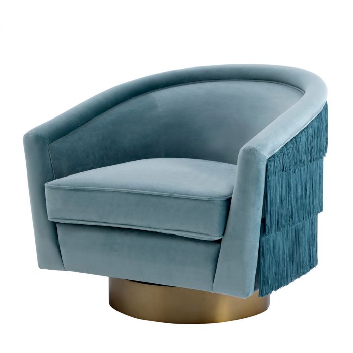 Swivel Chair Le Vante savona blue velvet