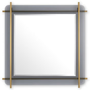 Mirror Quinn brushed brass finish