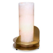 Table Lamp Claudel alabaster antique brass finish