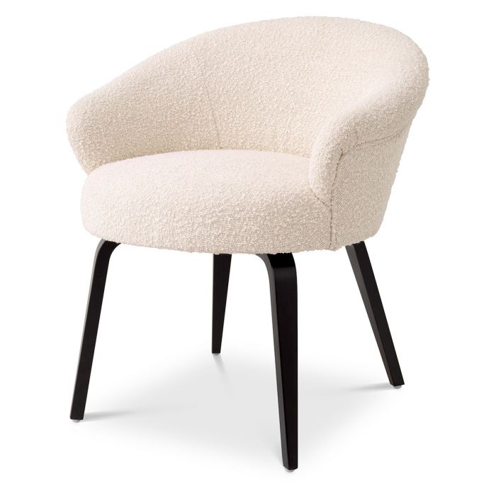 Silla de Comedor Moretti bouclé crema
