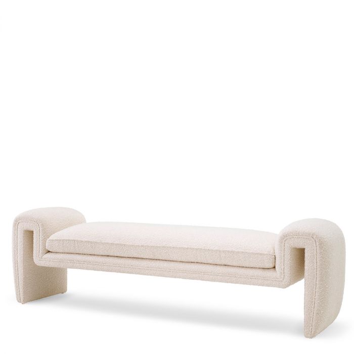 Banco Tondo L bouclé crema