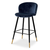 Bar Stool Volante savona midnight blue velvet