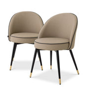 Dining Chair Cooper faux leather beige set of 2