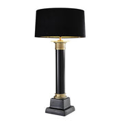 Table Lamp Monaco black/ant brass finish incl shade
