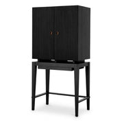 Bar Cabinet Dimitrios charcoal grey oak veneer