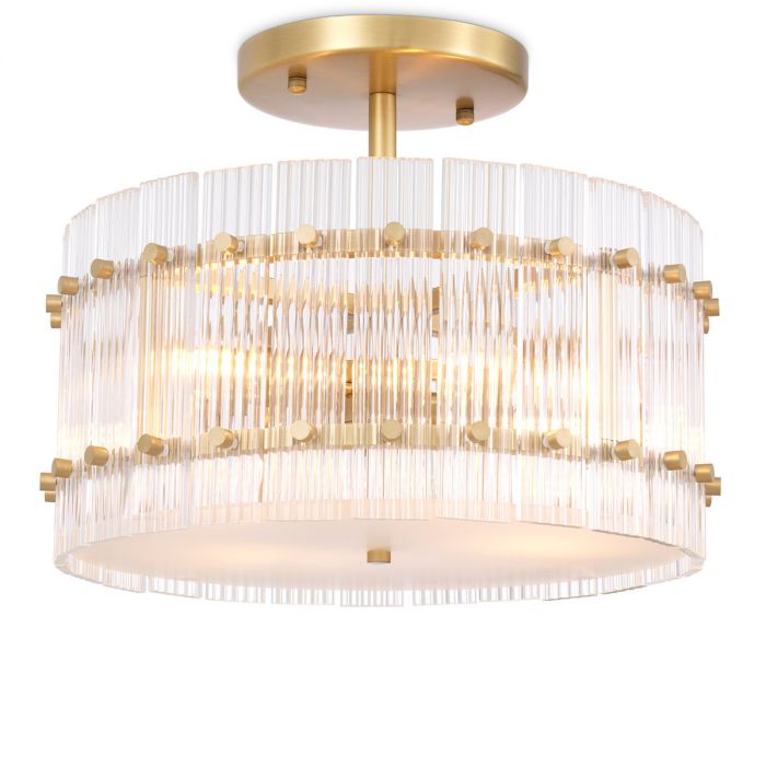 Ceiling Lamp Ruby round antique brass finish