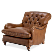 Sillón Club Caledonian cuero tabaco