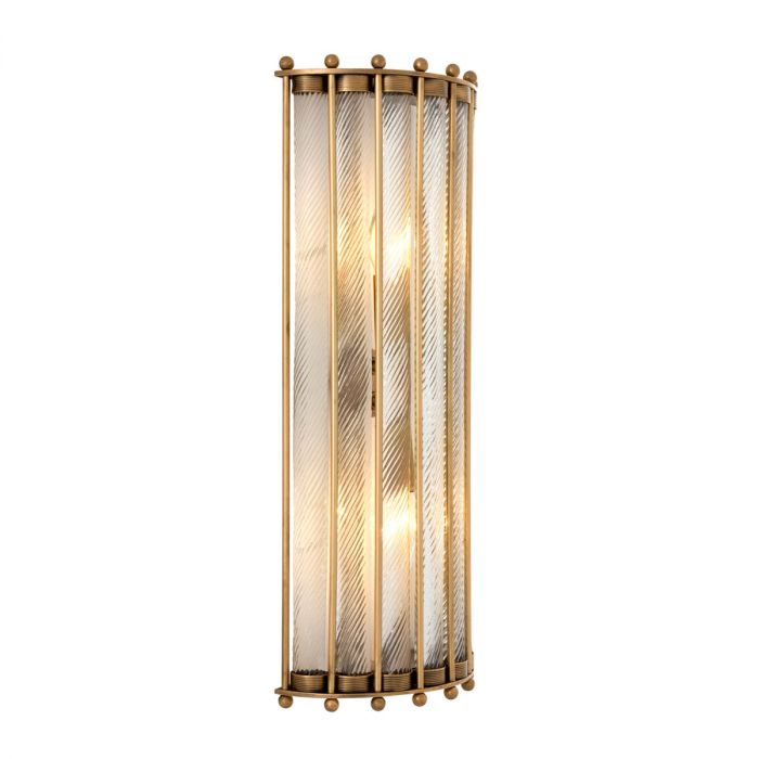 Wall Lamp Tiziano L antique brass finish