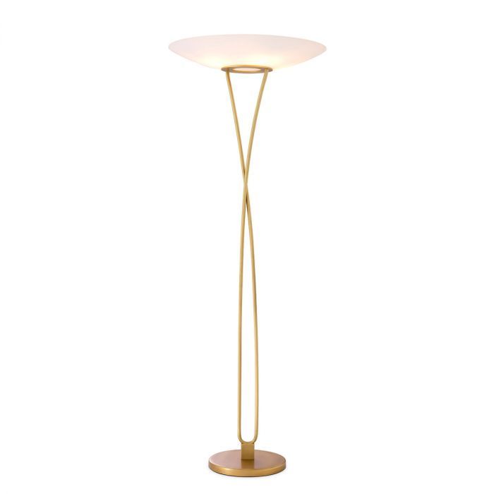 Floor Lamp Laila antique brass finish