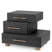 Nightstand Evendale charcoal oak veneer