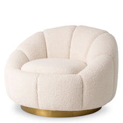 Swivel Chair Inger bouclé cream