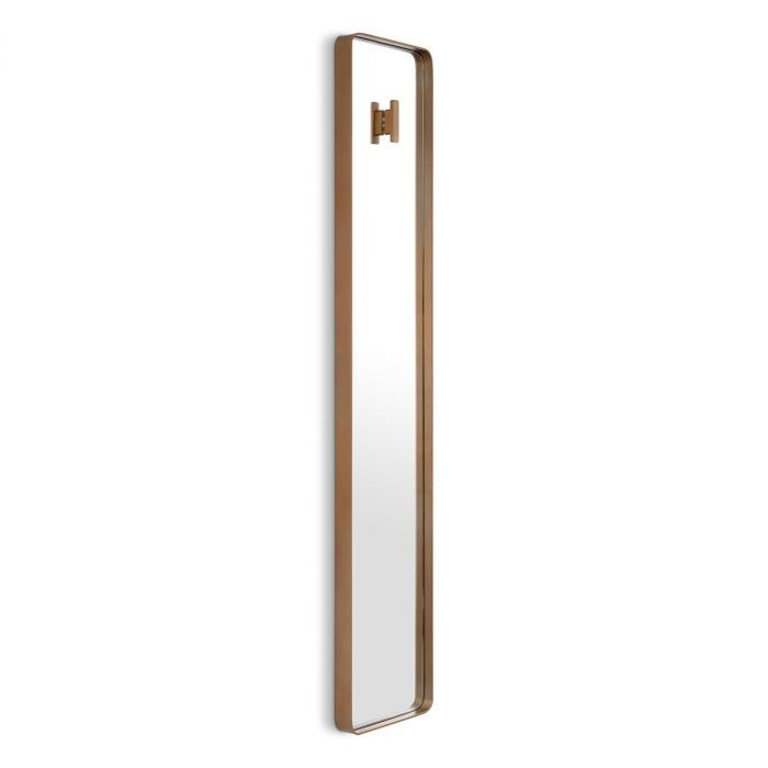 Mirror Megaro brushed brass finish