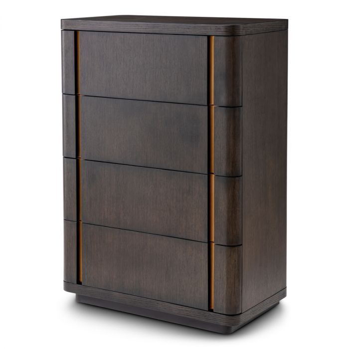 Drawer Dresser Modesto Tall mocha oak veneer