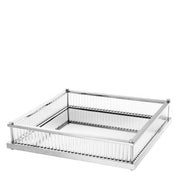 Tray Cora square nickel finish