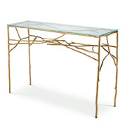 Mesa Consola Antico acabado oro