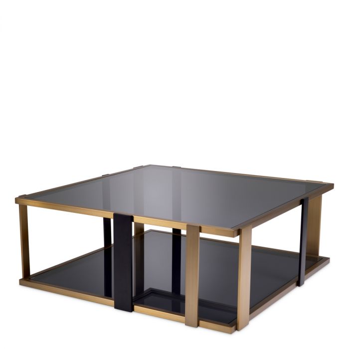 Mesa de centro Clio acabado latón cepillado
