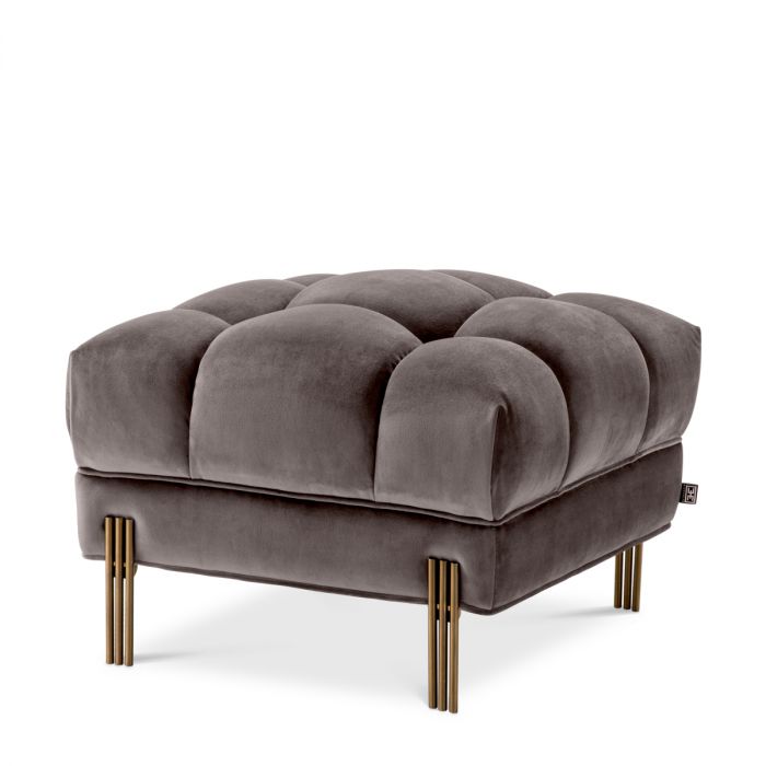 Stool Sienna savona grey velvet