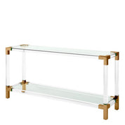 Console Table Royalton brushed brass finish