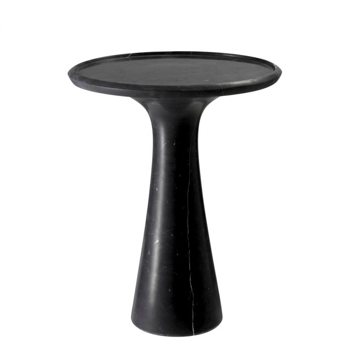 Side Table Pompano low honed black marble