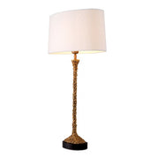 Table Lamp Miko vintage brass finish incl shade