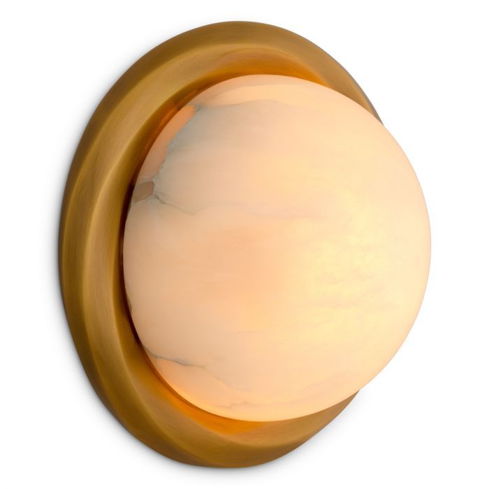 Lámpara de pared Vigo acabado latón antiguo