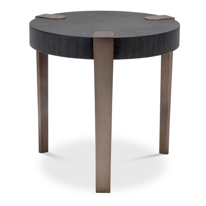 Side Table Oxnard charcoal grey oak veneer