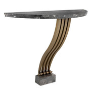 Mesa consola Renaissance acabado en latón cepillado