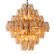 Chandelier Benini L antique brass finish