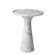 Side Table Pompano low white carrera marble