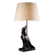 Table lamp Horus bronze highlight finish incl shade