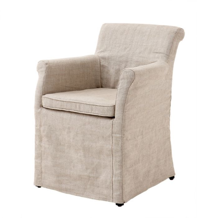 Dining Chair Tampa off-white linen (slipcover) - U