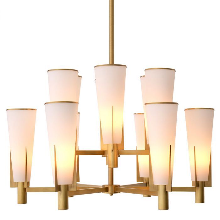 Chandelier Dino Double antique brass finish