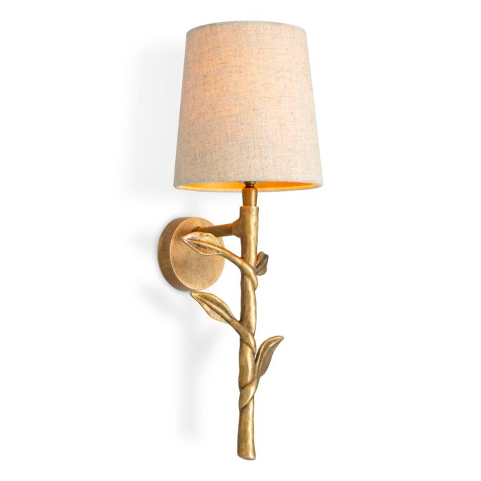 Wall Lamp Farini vintage brass finish incl shade