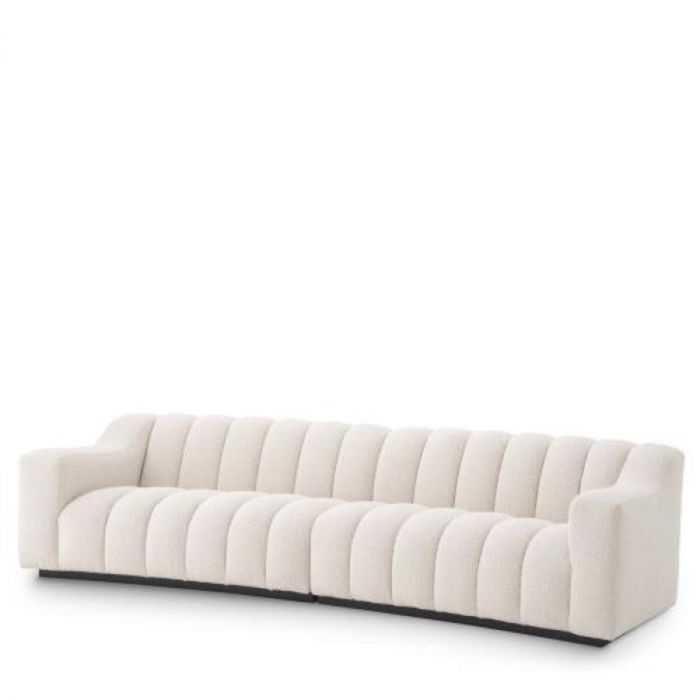 Sofá Kelly L bouclé crema