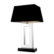 Table Lamp Arlington nickel finish incl black shade