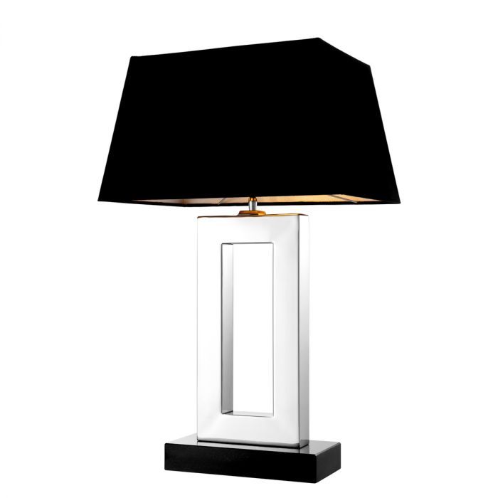 Table Lamp Arlington nickel finish incl black shade