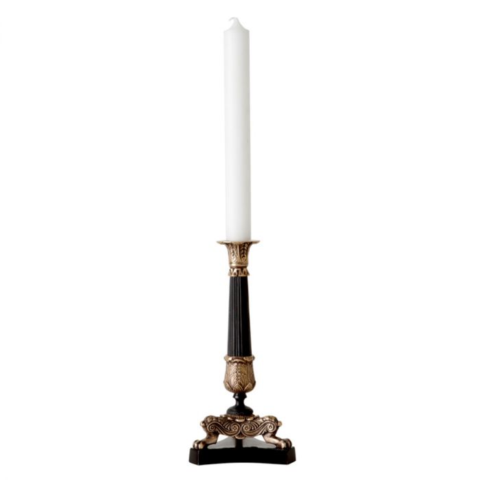 Candle Holder Perignon vintage brass finish