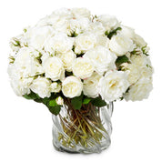 Bouquet of Roses three tone white real touch 72 pcs/3 varieties