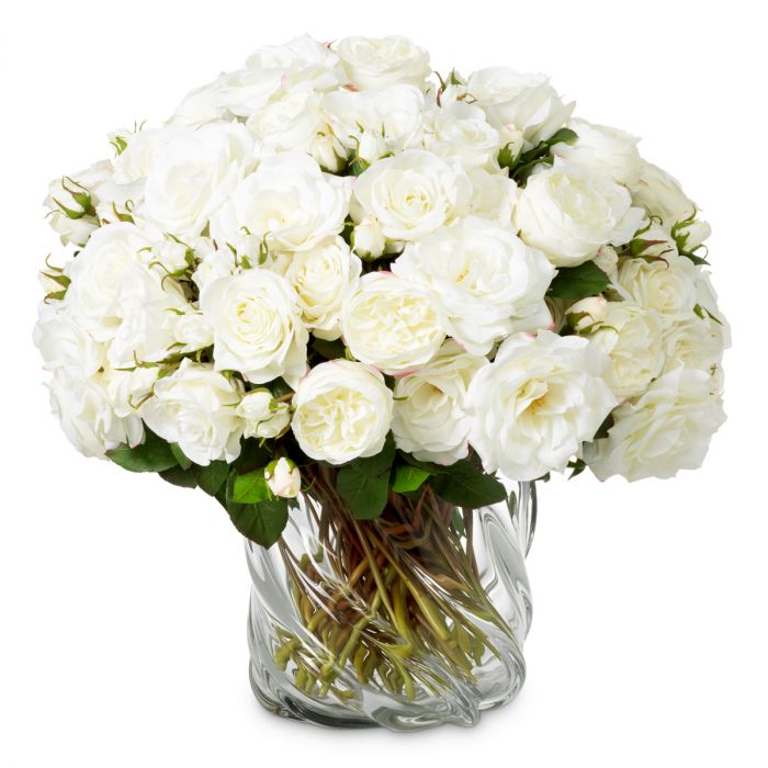 Bouquet of Roses three tone white real touch 72 pcs/3 varieties