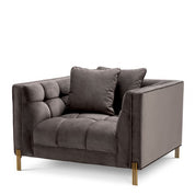 Silla Sienna savona terciopelo gris