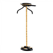 Dressboy McKinsey vintage brass finish black leath