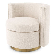 Swivel Chair Amanda bouclé cream