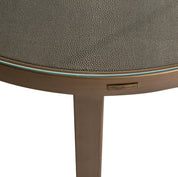 Coffee table Bloomville brass shagreen incl. glass tops (Set of 2)