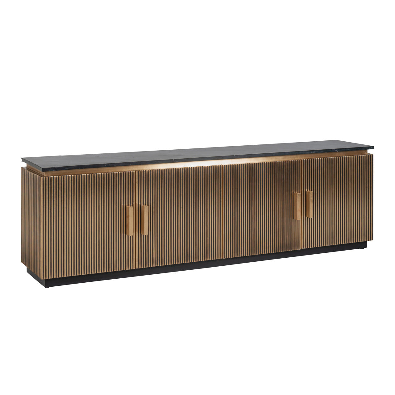 TV cabinet Ironville gold 4-doors