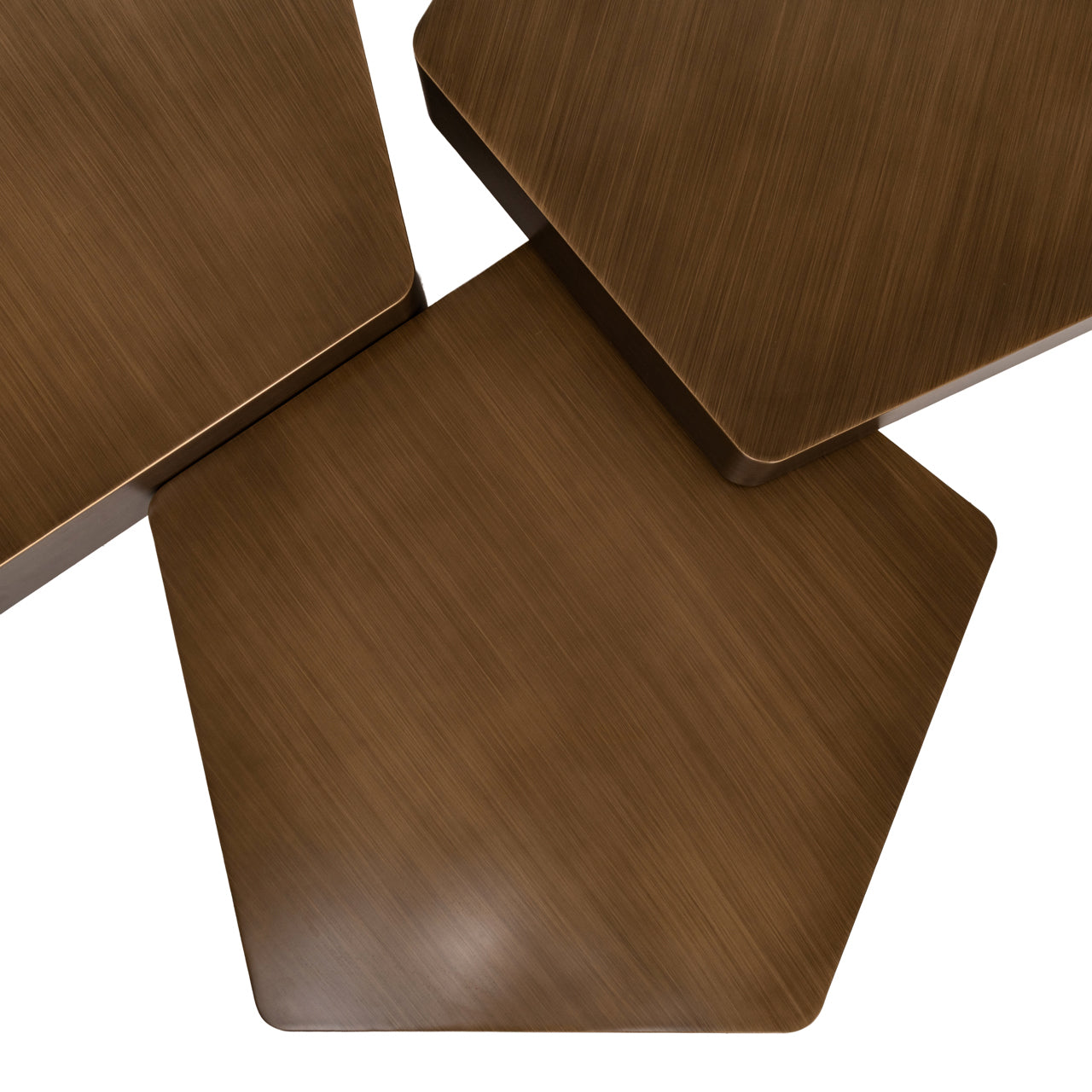 Coffee table Hexa brushed gold (Set of 3)