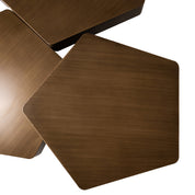 Coffee table Hexa brushed gold (Set of 3)