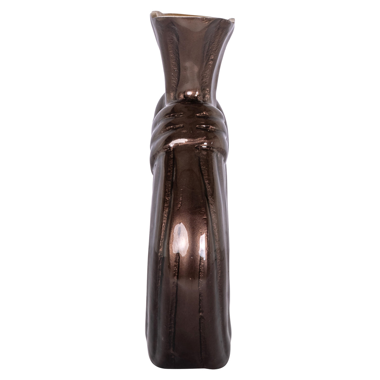Vase Suen dark brown small