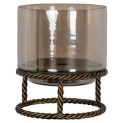 Hurricane light Ropia brass antique small