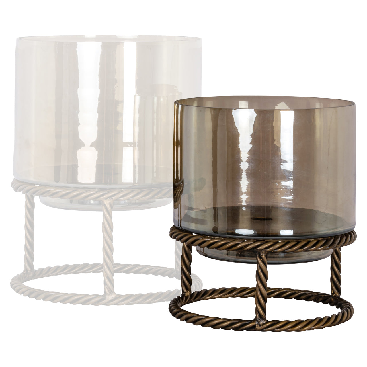 Hurricane light Ropia brass antique small